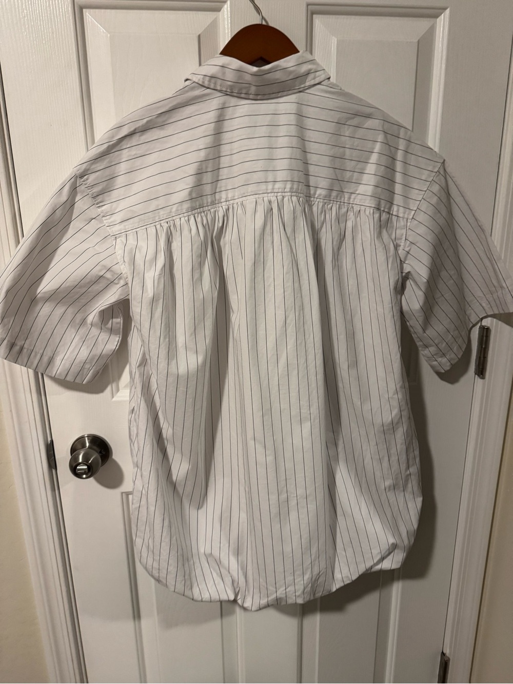 KBB by Kahlana White & Navy Striped Short Sleeve Bubble Shirt Dress - Picture 6 of 8